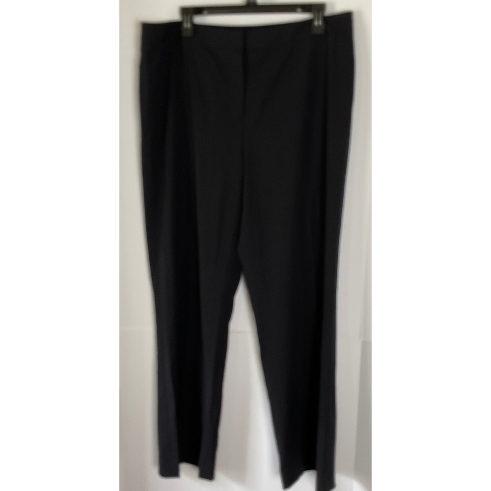 Lafayette 148 New York Black Straight Leg Dress Pants Trousers Womens  14 wool